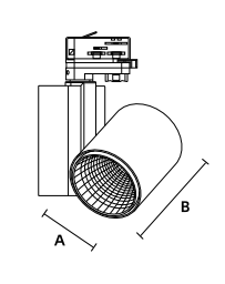 Projecteur Sur Rail Noir