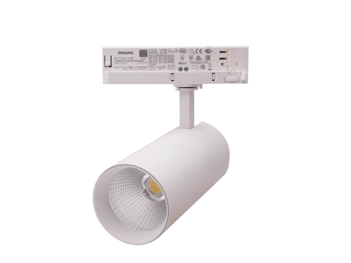 Projecteur Sur Rail Puissance Ajustable Blanc