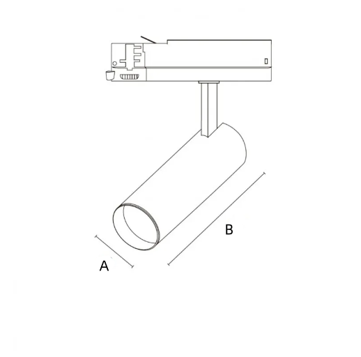 Projecteur Sur Rail Puissance Ajustable Noir